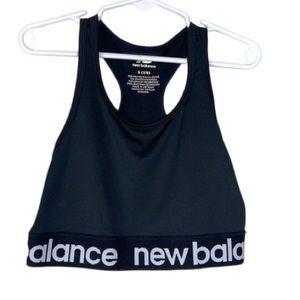 New Balance Black Racerback Sports Bra Size Small 7/8